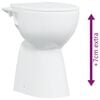 vidaXL Rimless Toilet 7 cm Extra Height Soft Close Ceramic White