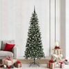 vidaXL Artificial Christmas Tree with 300 LEDs with Stand Green 210 cm