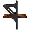 vidaXL Wall Shelves with Bars 2 pcs Smoked Oak 30x25x30 cm