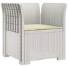vidaXL 1-Seater Armchair with Cushion Rattan Look PP White
