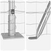 vidaXL Fence with Post Silver 0.6 x 25 m Steel
