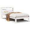 vidaXL Bed Frame with Headboard without Mattress White 75x190 cm