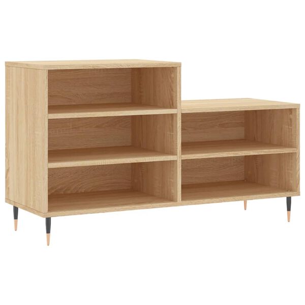 vidaXL Shoe Cabinet Sonoma Oak 102x36x60 cm Engineered Wood