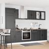 vidaXL 8 Piece Kitchen Cabinet Set Porto Black Engineered Wood