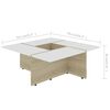 vidaXL Coffee Table White and Sonoma Oak 79.5x79.5x30 cm Engineered Wood