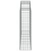 vidaXL Arched Gabion Baskets 10 pcs 200x50x140/160 cm Galvanised Iron
