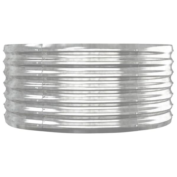 vidaXL Garden Raised Bed Galvanised Steel 152x80x36 cm Silver