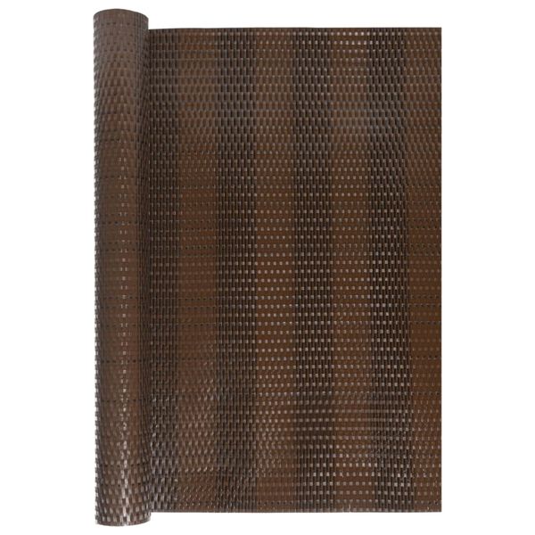 vidaXL Balcony Screen Brown and Black 500x90 cm Poly Rattan