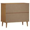 vidaXL Sideboard MOLDE Brown 90x40x80 cm Solid Wood Pine