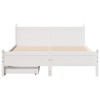 vidaXL Bed Frame without Mattress White 150x200 cm King Size Solid Wood Pine