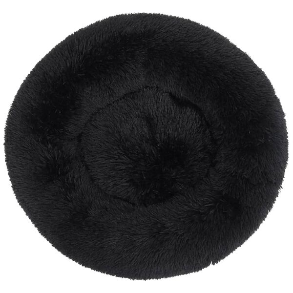 vidaXL Washable Dog & Cat Cushion Black 50x50x12 cm Plush