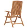 vidaXL Reclining Garden Chairs 2 pcs Solid Teak Wood