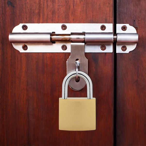 vidaXL U Lock with Keys 100 pcs Brass Iron