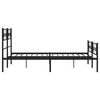 vidaXL Metal Bed Frame without Mattress with Footboard Black 140x200cm