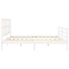 vidaXL Bed Frame without Mattress White 200x200 cm Solid Wood