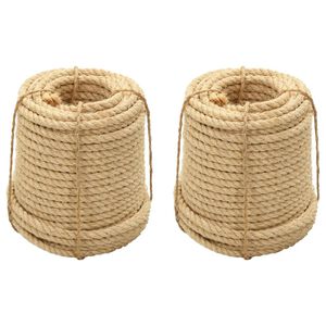 vidaXL Sisal Ropes 2 pcs 12 mm 250 m