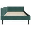 vidaXL Corner Bed Frame Dark Green 100 cm x 200 cm Velvet