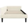 vidaXL Corner Bed Frame with Headboard Cream 80 cm x 200 cm Velvet