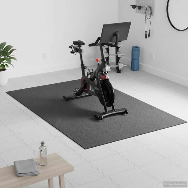 vidaXL Sport Protection Mat Black 183 x 122 x 0.6 cm PVC