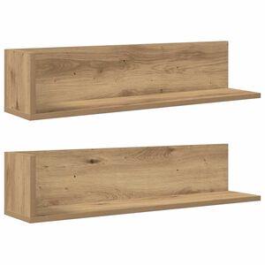 vidaXL Wall Shelves 2 pcs Artisan Oak 75x16.5x16.5 cm Engineered Wood