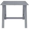 vidaXL 3 Piece Garden Dining Set Grey Solid Acacia Wood