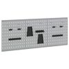 vidaXL Tool Wall Panel 3 pcs Grey 150 x 1 x 60 cm