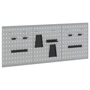 vidaXL Tool Wall Panel 3 pcs Grey 150 x 1 x 60 cm
