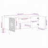 vidaXL TV Cabinet White 105 x 33.5 x 46 cm Solid Mango Wood