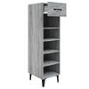 vidaXL Shoe Cabinet Grey Sonoma 30x35x105 cm Engineered Wood