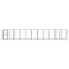 vidaXL Outdoor Dog Kennel Steel with Roof 26.62 m&sup2;