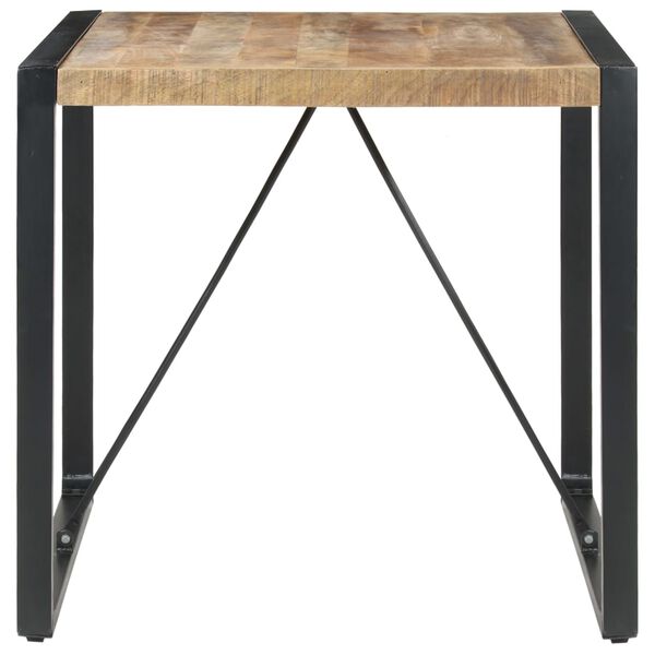 vidaXL Dining Table 80x80x75 cm Rough Mango Wood