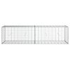 vidaXL Gabion Basket with Cover 200x50x50 cm Galvanised Iron