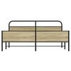vidaXL Metal Bed Frame without Mattress Sonoma Oak 180x200 cm Super King