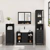 vidaXL 4&nbsp;Piece Bathroom Furniture Set&nbsp;Black Engineered Wood