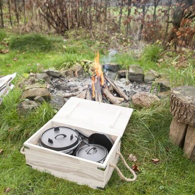 Esschert Design Seven Piece Campfire Cooking Set Black FF240