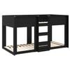 vidaXL Bunk Bed for Kids Black Oak 90 x 200 cm Engineered Wood