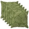 vidaXL Cushion Cover 6 pcs HOUTEN Leaf Design 60 x 60 cm Polyester
