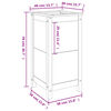 vidaXL Garden Planter White 40x40x78 cm Solid Wood Pine