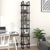 vidaXL 6-Tier Book Cabinet Black 40x30x210 cm Engineered Wood