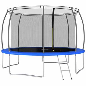 vidaXL Trampoline Set | Black, Grey, Blue