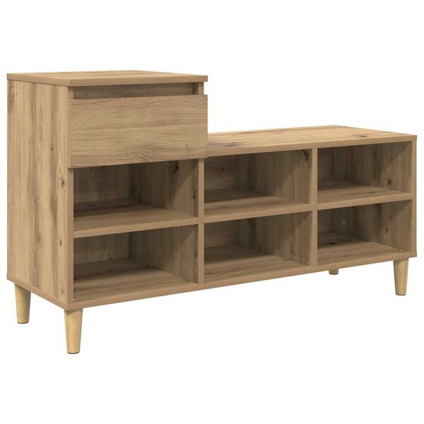 vidaXL Shoe Cabinet Artisan Oak 102 x 36 x 60 cm Engineered Wood