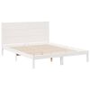 vidaXL Extra Long Bed Frame without Mattress White 160x220 cm Solid Wood