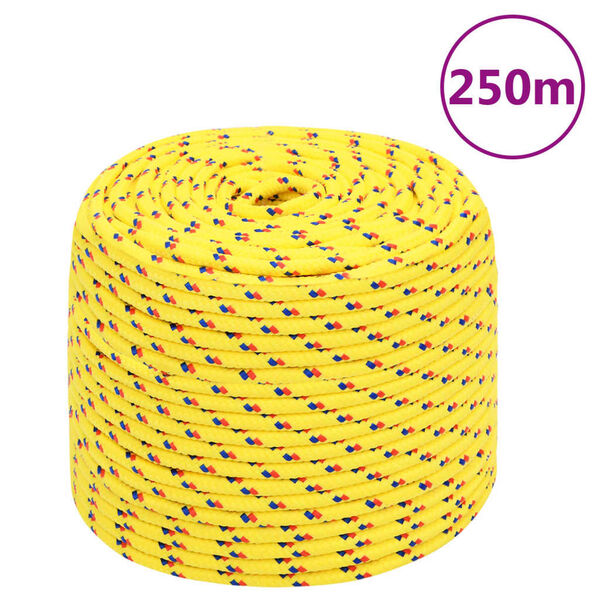 vidaXL Boat Rope Yellow 6 mm 250 m Polypropylene