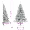 vidaXL Artificial Pre-lit Christmas Tree Silver 120 cm PET