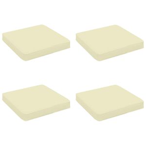 vidaXL 4-Piece Seat Cushions VUGHT 4 pcs 100% Polyester Cream