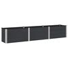 vidaXL Garden Raised Bed Black 300 x 50 x 54 cm alu.