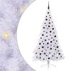 vidaXL Artificial Christmas Tree with Stand White 210 cm PVC and Steel