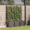 vidaXL Garden Planter 3 pcs Brown Steel