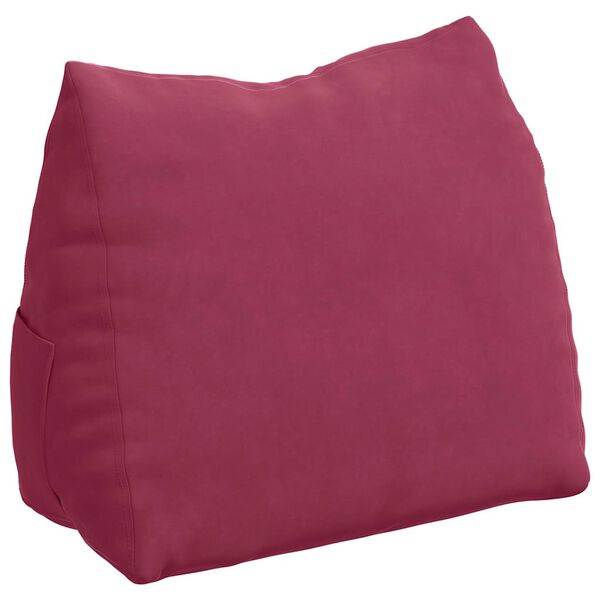 vidaXL Back Pillow Wine Red 60 x 20 x 50 cm Corduroy Fabric