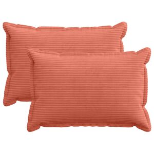 vidaXL Cushion Cover 2 pcs HOUTEN Red Orange 30 x 50 cm Corduroy